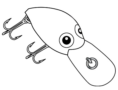 クランクベイトのイラスト・オリジナルカラー作成用