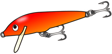 ミノー（ラパラ）のオレンジのイラスト
